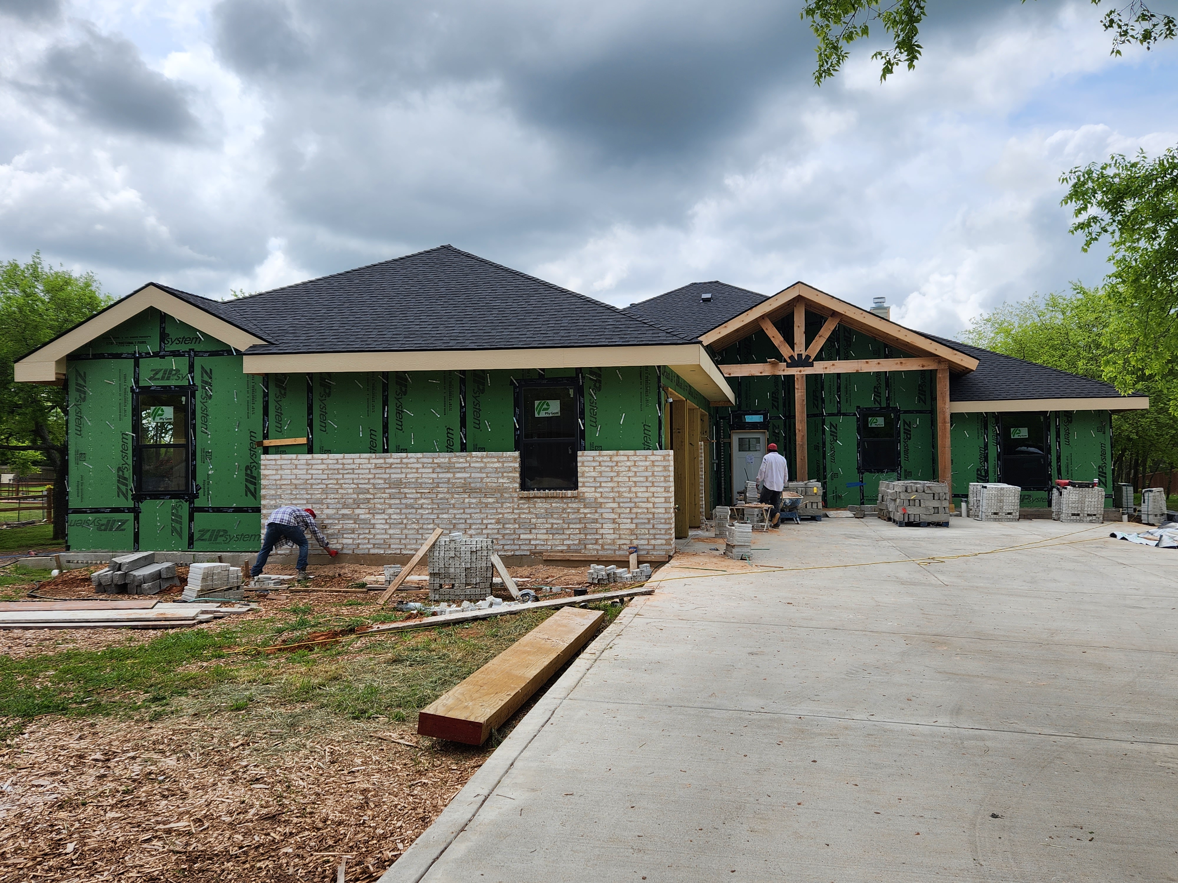 Structural framing shell package at dry-in in Prosper, Texas — Nova Luxe Construction